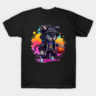 Chibi Panther Street Baller T-Shirt